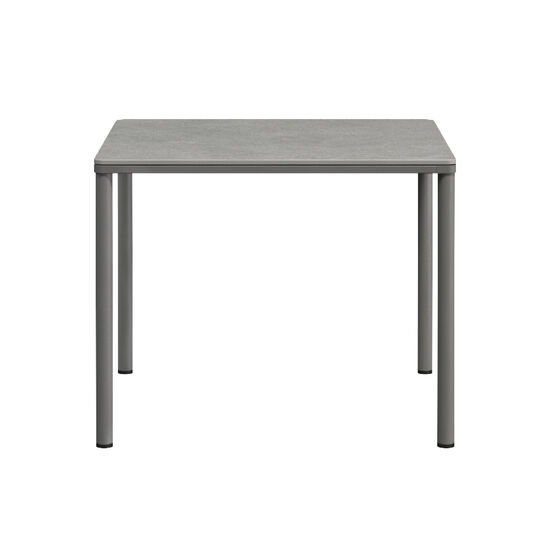 Portland Tisch Graphit 90 x 90 Tischplatte Kunstharz Stone