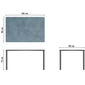 Portland Tisch Graphit 140 x 90 Tischplatte Kunstharz Stone