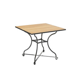 Fontenay Tisch  quadratisch 85 x 85, Teakleisten