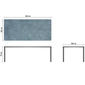 Portland Tisch Graphit 220 x 100 Tischplatte Kunstharz Stone