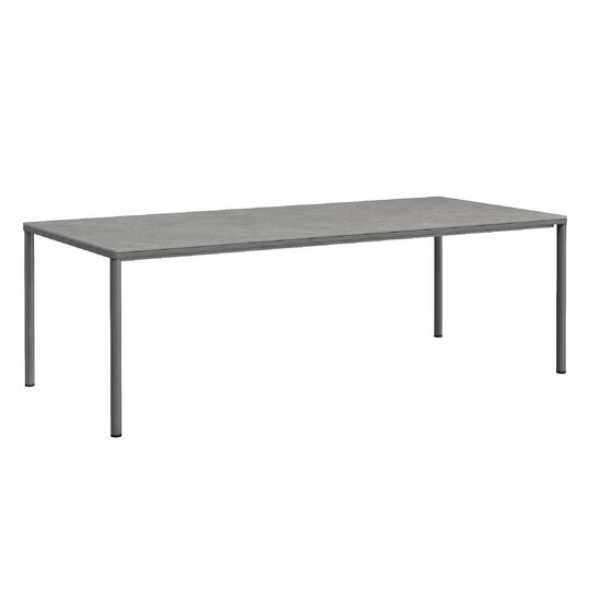 Portland Tisch Graphit 220 x 100 Tischplatte Kunstharz Stone