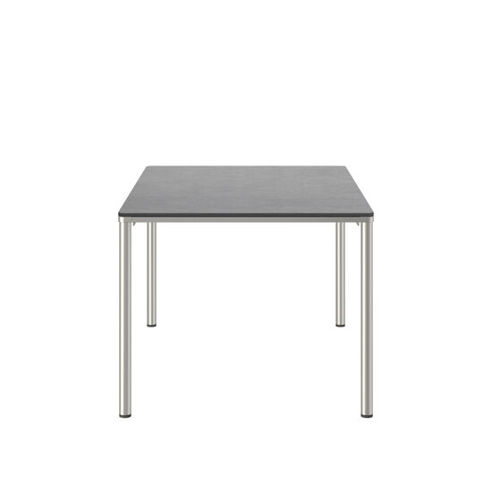 Portland Tisch Edelstahl 140 x 90 Tischplatte Kunstharz Shade