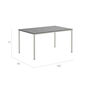 Portland Tisch Edelstahl 140 x 90 Tischplatte Kunstharz Shade