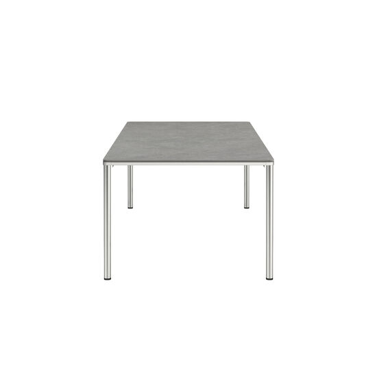 Portland Tisch Edelstahl 220 x 100 Tischplatte Kunstharz Stone