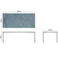 Portland Tisch Edelstahl 220 x 100 Tischplatte Kunstharz Stone