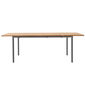 Portland Ausziehtisch Graphit 165-225 x 90 Tischplatte Teak