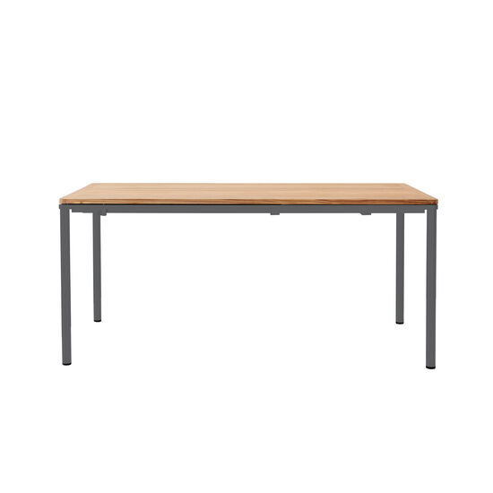Portland Ausziehtisch Graphit 165-225 x 90 Tischplatte Teak