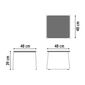 Pan Beistelltisch Graphit 48 x 48, Stone
