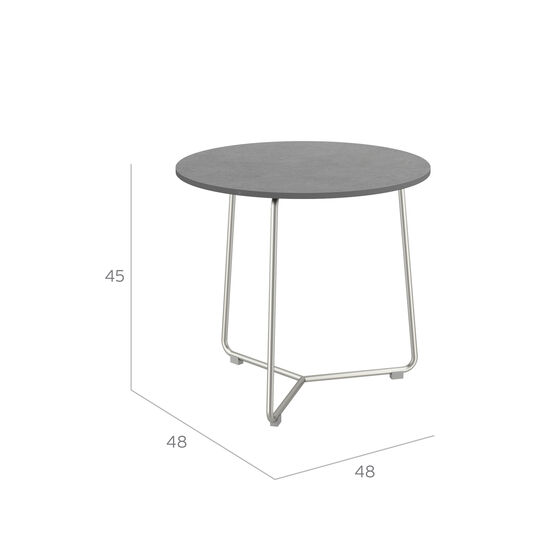 Pan Beistelltisch Edelstahl rund 48 Shade