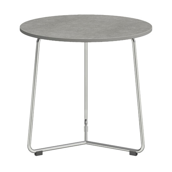 Pan Beistelltisch Edelstahl rund 48 Stone