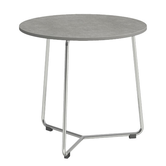 Pan Beistelltisch Edelstahl rund 48 Stone