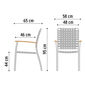 United States Armlehnstuhl Graphit stapelbar
