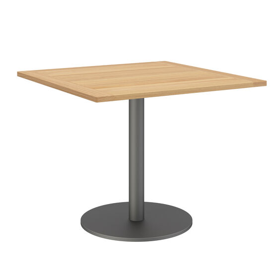 Ronda Mittelfußtisch Graphit 90 x 90 Tischplatte Teak