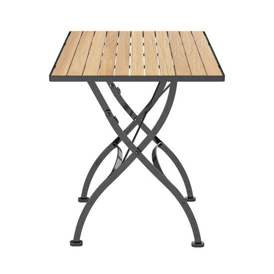 Fontenay Tisch rechteckig 85 x 60 klappbar, Teakleisten