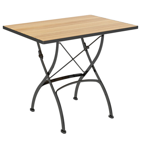Fontenay Tisch rechteckig 85 x 60 klappbar, Teakleisten