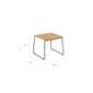Pan Beistelltisch Graphit 48 x 48 Teak