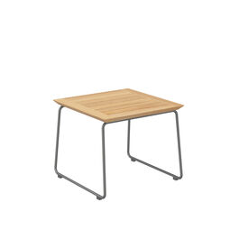 Pan Beistelltisch Graphit 48 x 48 Teak