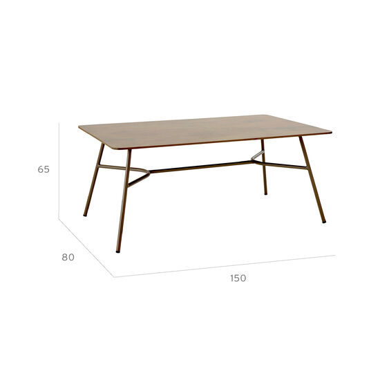 Casablanca Tisch 140 x 80 Patina Graubraun
