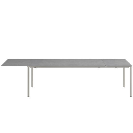 Portland Ausziehtisch Edelstahl 240-300 x 100 Tischplatte Kunstharz Shade