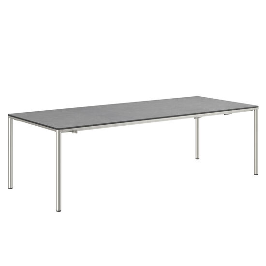 Portland Ausziehtisch Edelstahl 240-300 x 100 Tischplatte Kunstharz Shade