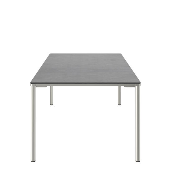 Portland Ausziehtisch Edelstahl 240-300 x 100 Tischplatte Kunstharz Shade