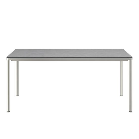 Portland Tisch Edelstahl 165 x 90 Tischplatte Kunstharz Shade