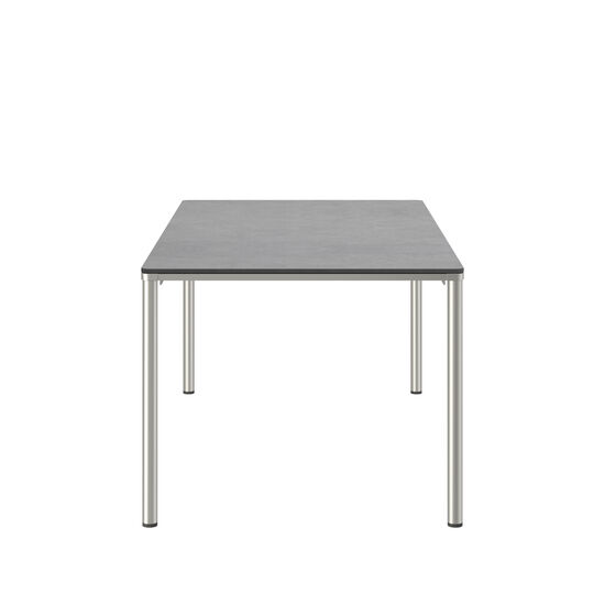 Portland Tisch Edelstahl 165 x 90 Tischplatte Kunstharz Shade