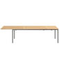 Portland Ausziehtisch Graphit 240-300 x 100 Tischplatte Teak