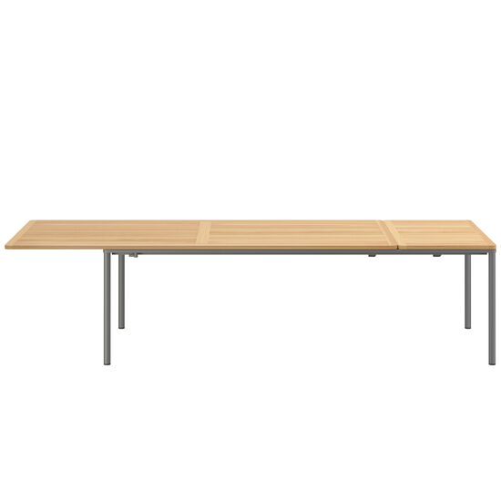 Portland Ausziehtisch Graphit 240-300 x 100 Tischplatte Teak