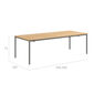 Portland Ausziehtisch Graphit 240-300 x 100 Tischplatte Teak