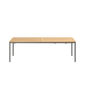 Portland Ausziehtisch Graphit 240-300 x 100 Tischplatte Teak