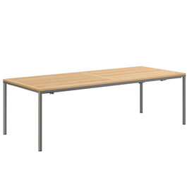 Portland Ausziehtisch Graphit 240-300 x 100 Tischplatte Teak