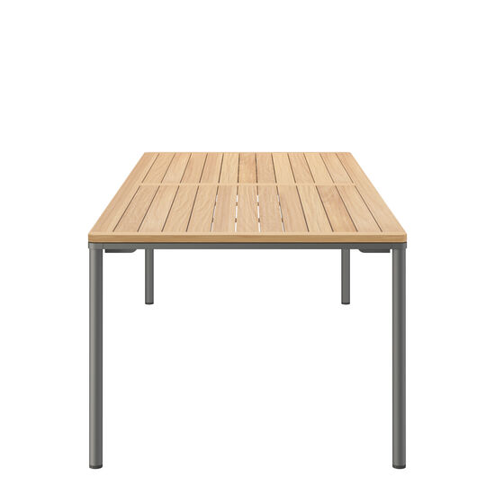 Portland Ausziehtisch Graphit 240-300 x 100 Tischplatte Teak