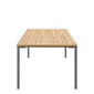 Portland Ausziehtisch Graphit 240-300 x 100 Tischplatte Teak