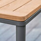Portland Ausziehtisch Graphit 240-300x100 Tischplatte Teak