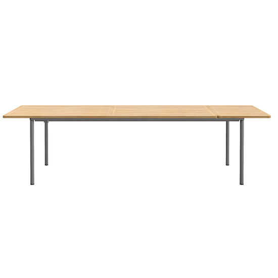 Portland Ausziehtisch Graphit 240-300x100 Tischplatte Teak