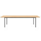 Portland Ausziehtisch Graphit 240-300x100 Tischplatte Teak