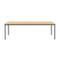 Portland Ausziehtisch Graphit 240-300x100 Tischplatte Teak