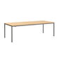 Portland Ausziehtisch Graphit 240-300x100 Tischplatte Teak