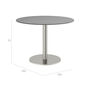 Ronda Mittelfußtisch Edelstahl rund 100 Tischplatte Kunstharz Shade