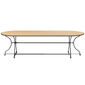 Fontenay Tisch oval 260 x 100, Teakleisten