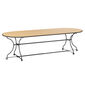 Fontenay Tisch oval 260 x 100, Teakleisten