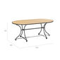 Fontenay Low Dining Tisch oval 160 x 85, Teakleisten