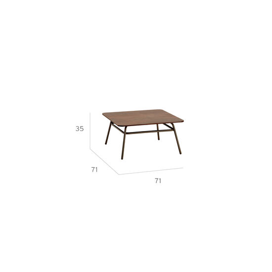 Casablanca Beistelltisch 71 x 71 Patina Graubraun