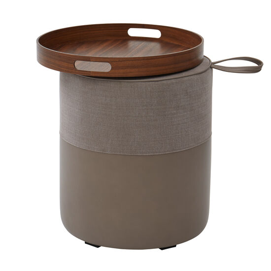 Pouf Tablett Nussbaum