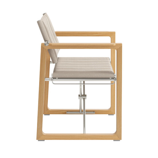 Benton Armlehnstuhl Steingrau klappbar