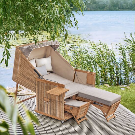 Hohes Fusskissen für Strandkorb Dessin "Hazel"