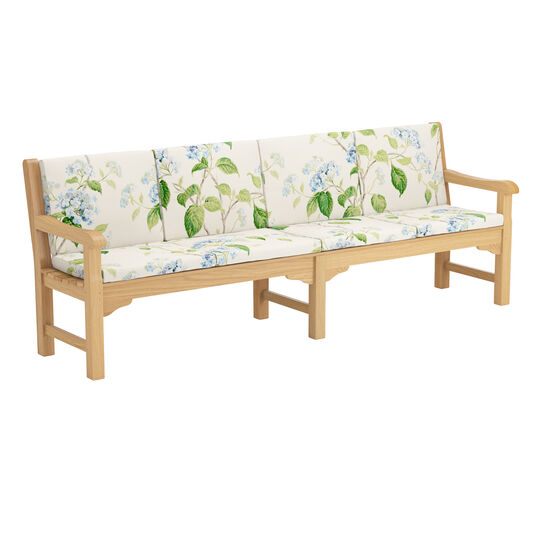 Set Rückenkissen Bank 240 Summerfield / Hestercombe Dessin "Hortenia Blau" (4 Stück im Set)