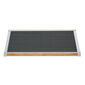 Terrassenmatte Silber 90 x 60 mit Teakleiste