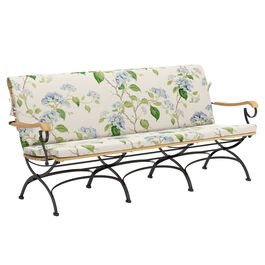 Auflage Fontenay Low Dining Bank 180 Dessin "Hortensia Blau"